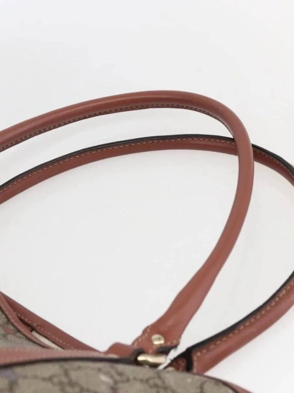 GUCCI GG Supreme Tote Bag PVC Beige Gold - Picture 9 of 16